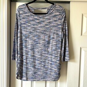 T by Talbots 3/4 sleeve space dye top, size Large